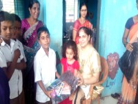 School stationery distribution program Anandwadi school